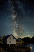 Maine Boathouse Under the Milky Way