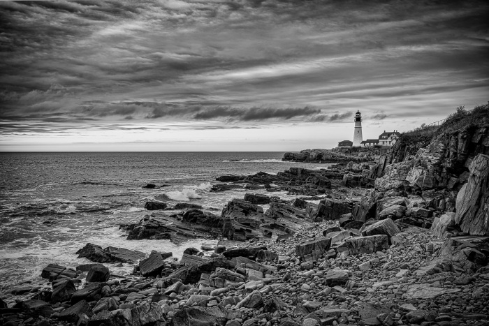Stormy Maine coast