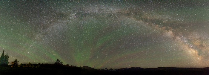 Nature's Glow Dwarfing Teton Mountain Range