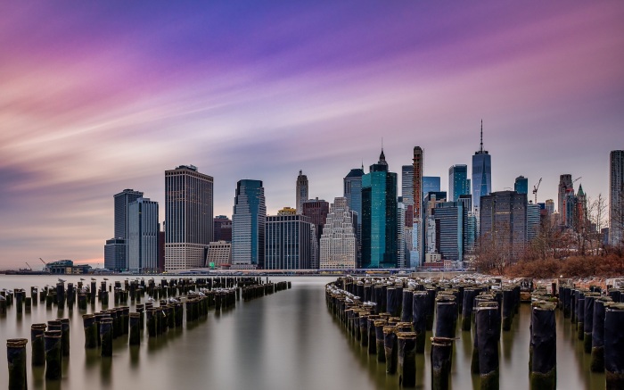 Colorful NYC skyline