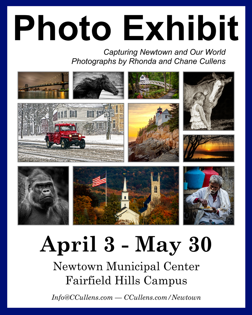 Capturing Newtown and Our World exhibit by Rhonda and Chane Cullens