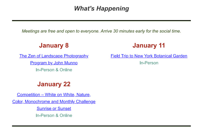 January 2026 – Flagpole Photographers Newsletter