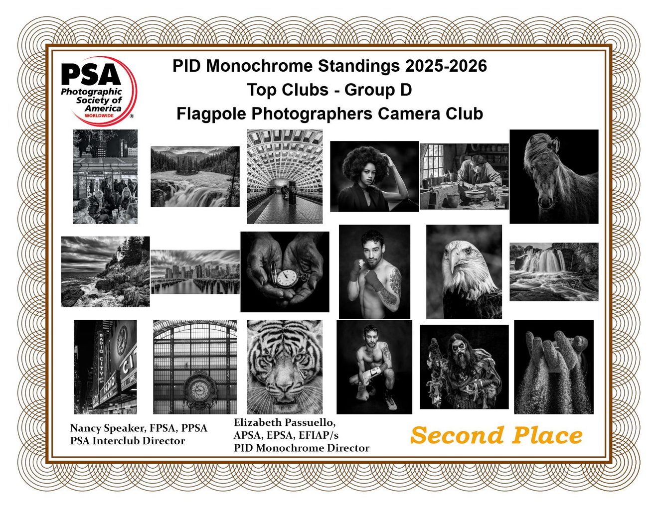 Flagpole Photographers Takes Second Place in International Monochrome Competition!