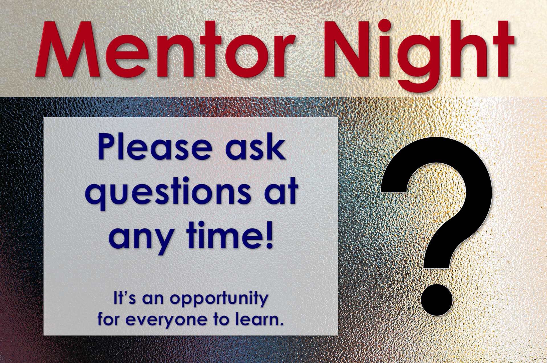 Mentor Night – April 2022